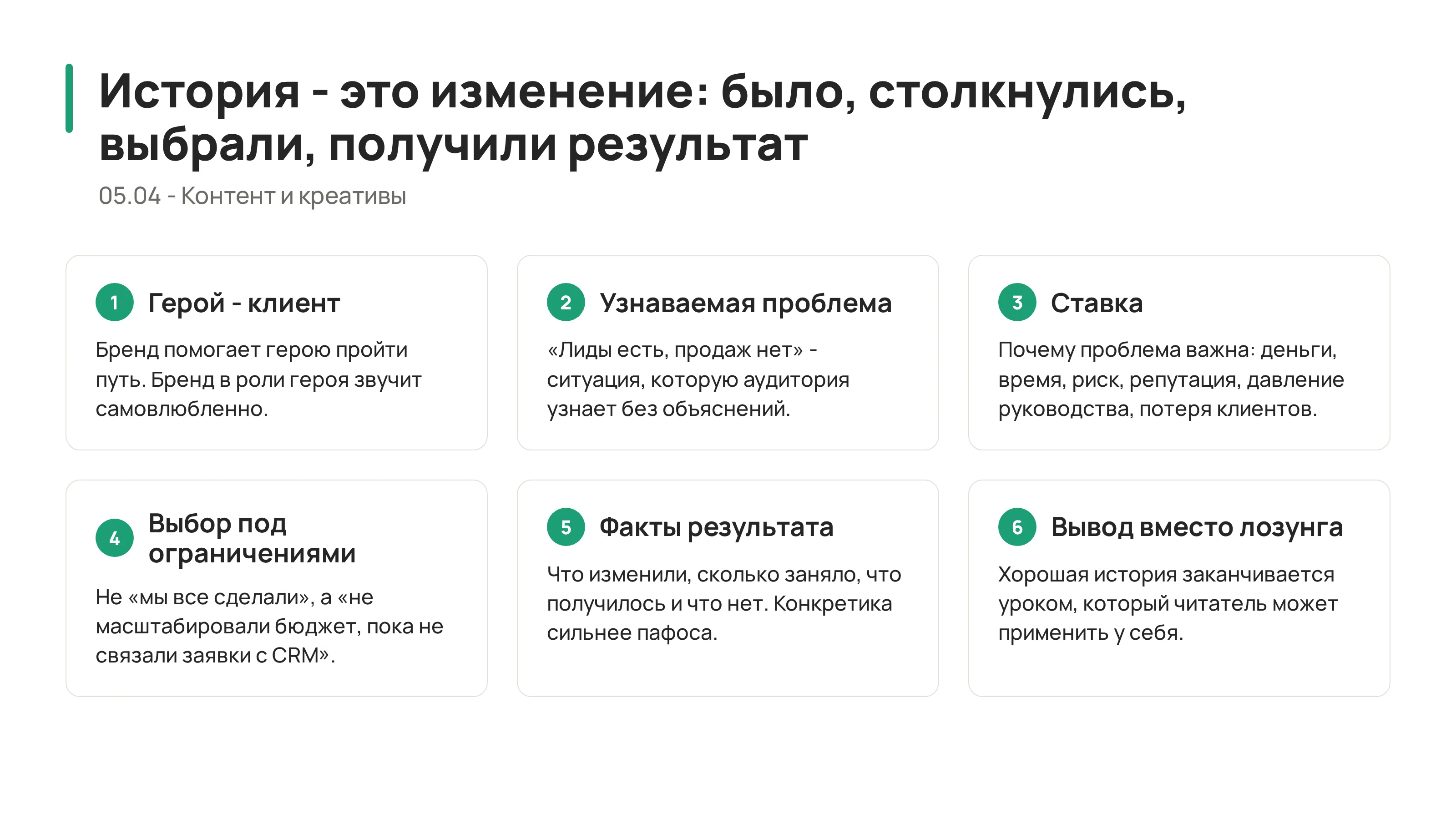 Бизнес сторителлинг