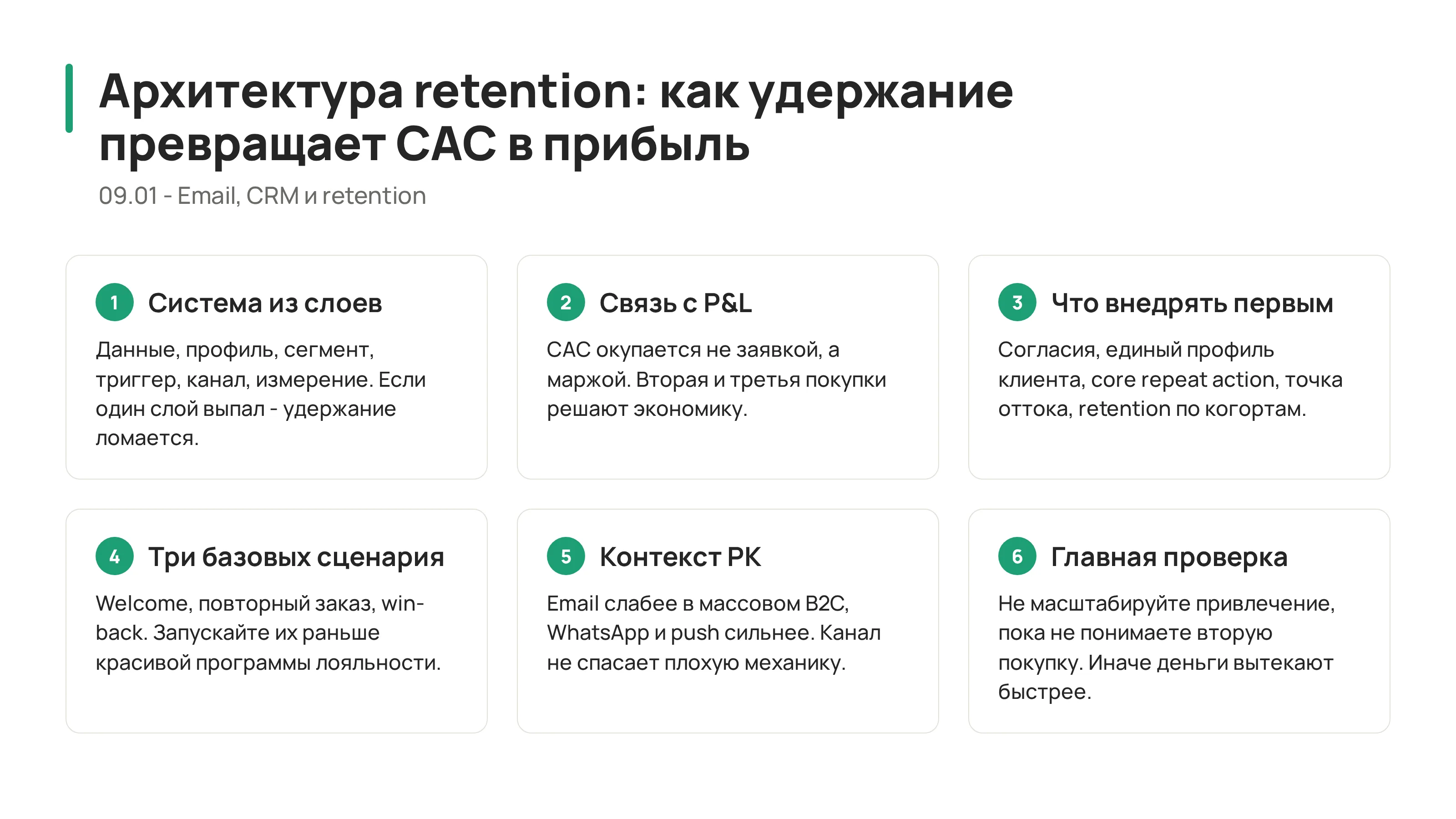 09.01 - Архитектура retention: как удержание превращает CAC в прибыль