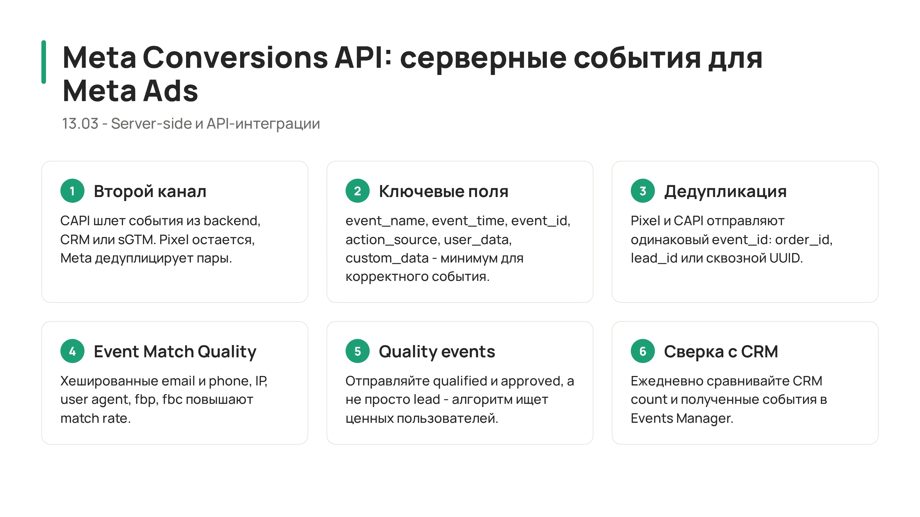 13.03 - Meta Conversions API: серверные события для Meta Ads